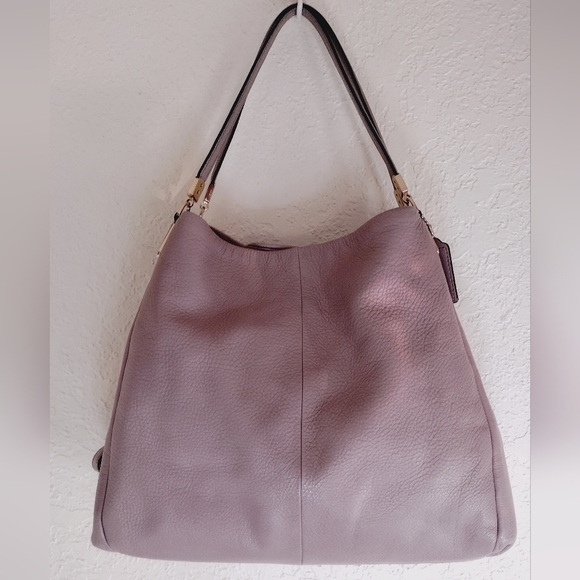 Coach Handbags - COACH Madison Phoebe Pebbled Leather Shoulder Bag